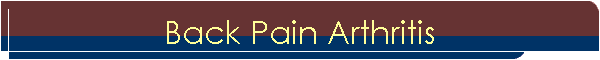Back Pain Arthritis